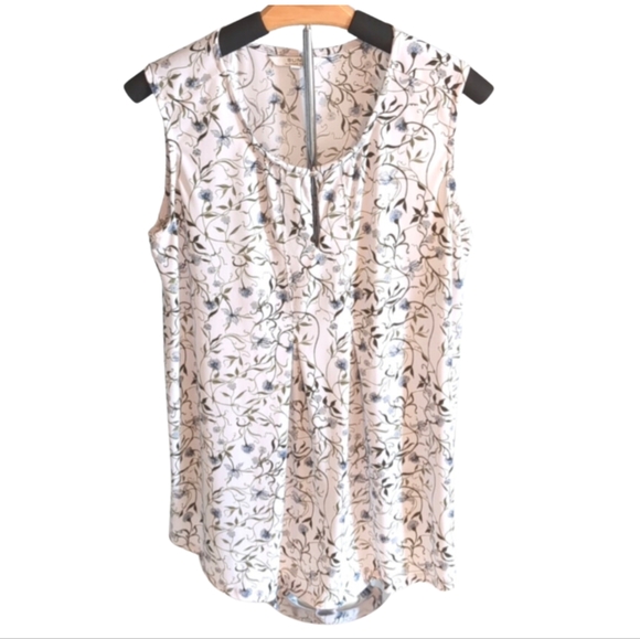 Alfred Sung Floral Sleeveless Blouse | Size M - Picture 4 of 7